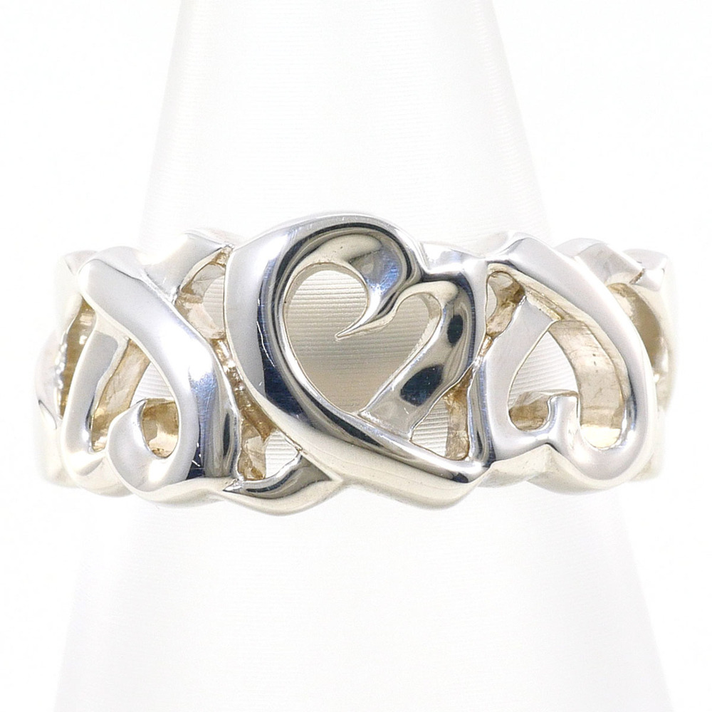 Tiffany & Co. Triple Loving Heart Silver Ring (Total Weight: 5.6g) - Jewelry